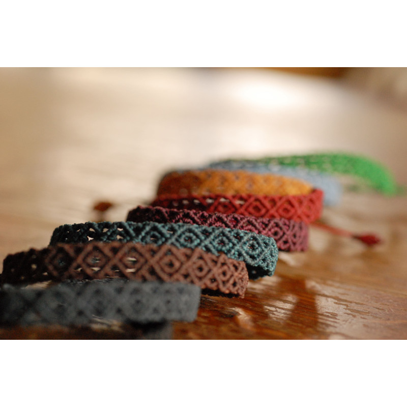 Méandre — Bracelet micromacramé fait main — CIANE Savoie