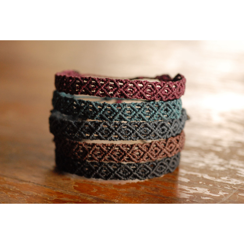 Méandre — Bracelet micromacramé fait main — CIANE Savoie