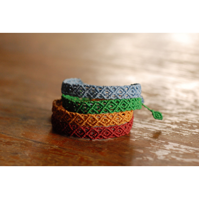 Méandre — Bracelet micromacramé fait main — CIANE Savoie